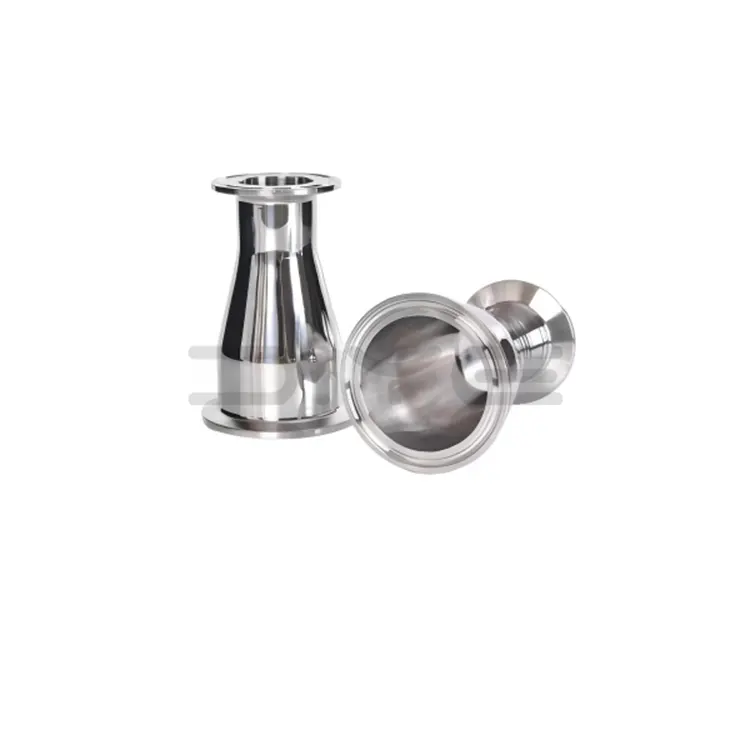 Санитарен концентричен редуктор със скоба от неръждаема стомана